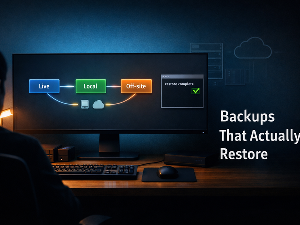 Image of: Self-hosting without panic (10/12): Backups that restore – the only kind that counts